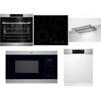 Set domácích spotřebičů AEG BSK782380M + AEG Mastery DirectTouch HK654070FB + AEG DPE5660M + AEG Mastery MSB2547D-M + AEG FEE72706PM