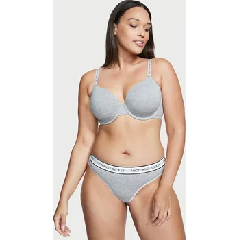 Kalhotky Tanga Victoria's Secret šedá T-64 XL