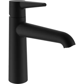 Vodovodní baterie Laufen Pure umyvadlová baterie, pevný výtok 140 mm, bez automatické výpusti, PVD titan černá matná HF901704428000