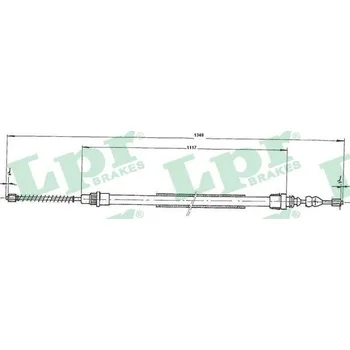 Auto-moto Tažné lanko, parkovací brzda, , 7700754882, 7700754886, LPR, C0738B