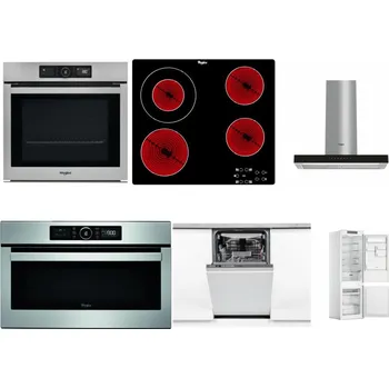 Set domácích spotřebičů WHIRLPOOL AKZ9 9480 IX + WHIRLPOOL AKT 8130/NE + WHIRLPOOL WHBS 62F LT K + WHIRLPOOL ABSOLUTE AMW 730 IX + WHIRLPOOL WSIO 3O34 PFE X + WHIRLPOOL WHC18 T311