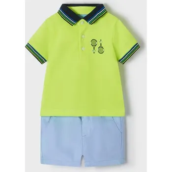 Kojenecké oblečení souprava trika s kraťasy Mayoral 1234 neon zelená Rozměr: 12 měsíců, 80 cm