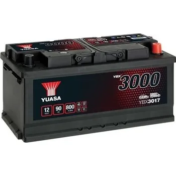 Autobaterie startovací baterie YBX3000 SMF Batteries, kapacita baterie v 90 Ah, YUASA, YBX3017
