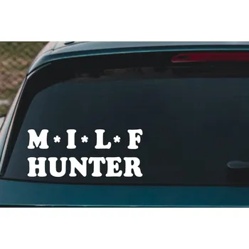 Samolepící dekorace Lepy.cz Samolepka na auto Milf hunter Velikost (šířka x výška): 20x8cm, Barevná varianta: Světle hnědá