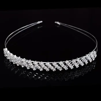 Čelenka B-TOP Luxusní čelenka do vlasů LOVE CRYSTAL - postříbřená