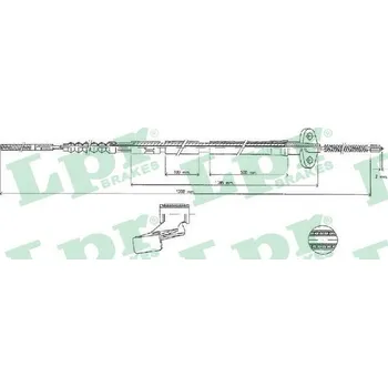 Lanko parkovací brzdy Tažné lanko, parkovací brzda, , 3640021B00, LPR, C0493B