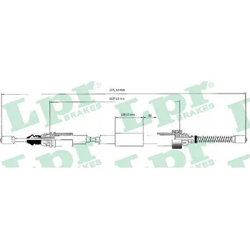 Auto-moto Tažné lanko, parkovací brzda, , 4745H7, 4745T4, LPR, C1044B