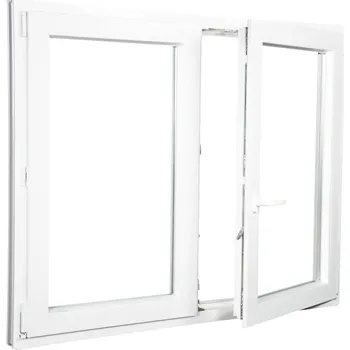 Okno ALUPLAST Plastové okno dvoukřídlé bílé 170x100 Otvírání: Pravé, Zasklení: Dvojsklo Ug= 1,1
