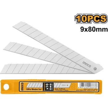 Pracovní nůž Čepel náhradní 9x80mm INGCO sada 10ks