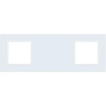 vypínač WELAIK trojnásobný skleněný panel zás+0+zás - bílý