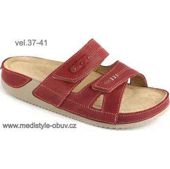 Dámská zdravotní obuv MEDISTYLE ALBÍNA 4A-J15 pantofel červený, červená - 38