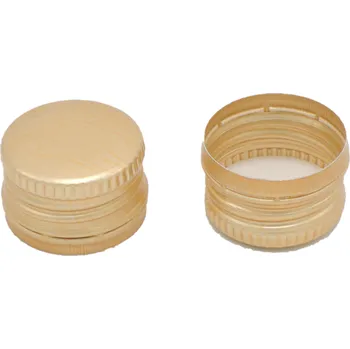 Hliníkové víčko na lahev ZLATÉ 28 mm s garančním kroužkem | Zavarovacisklo.cz Počet kusů v balení: 1