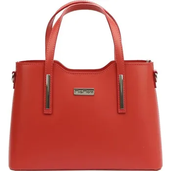 Kabelka Středně velká kožená kabelka do ruky MiaMore no. 035 červená | KabelkyproVas.cz