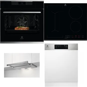 Set domácích spotřebičů ELECTROLUX KOEBP39X + ELECTROLUX LIV63431BK + ELECTROLUX LFP326S + ELECTROLUX EEM48300IX