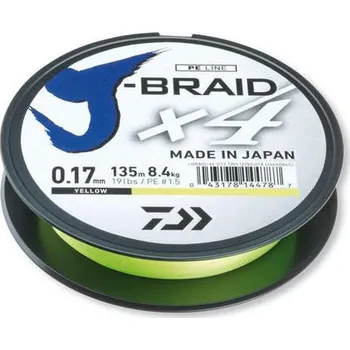 Daiwa pletená šňůra J-Braid X4 270m yellow
