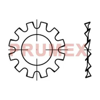 Matice Podložka s vnějším ozubením DIN 6797A M3 / 3,2