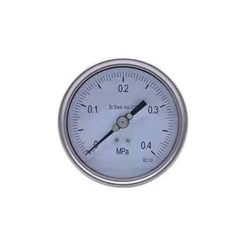 Příslušenství ke kompresoru INAIRCOM Manometr glycerinový INOX zadní vývod 50mm G1/4" -1-0bar (Ilustrativní foto)