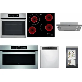 Set domácích spotřebičů WHIRLPOOL ABSOLUTE AKZ9 6230 IX + WHIRLPOOL AKT 8190/BA + WHIRLPOOL AKR 749/1 IX + WHIRLPOOL ABSOLUTE AMW 730 IX + WHIRLPOOL WBC 3C34 PF X + WHIRLPOOL ART 66112
