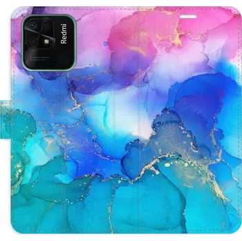 Pouzdro na mobilní telefon Flipové pouzdro iSaprio - BluePink Paint - Xiaomi Redmi 10C