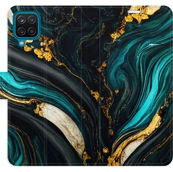 Pouzdro na mobilní telefon Flipové pouzdro iSaprio - Dark Paint - Samsung Galaxy A12