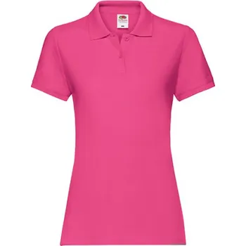 Dámské tričko Fruit of the Loom Dámská polokošile 63-030-0 Fuchsia L