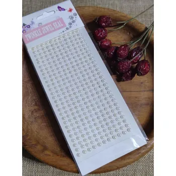 Samolepicí perly na lepicím proužku Ø4 mm bílá