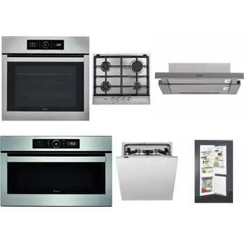 Set domácích spotřebičů WHIRLPOOL ABSOLUTE AKZ9 6230 IX + WHIRLPOOL AKR 351/IX + WHIRLPOOL AKR 5390/1 IX + WHIRLPOOL ABSOLUTE AMW 730 IX + WHIRLPOOL WIC 3C33 PFE + WHIRLPOOL ART 65031