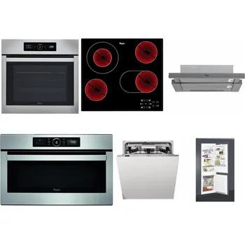Set domácích spotřebičů WHIRLPOOL ABSOLUTE AKZ9 6230 IX + WHIRLPOOL AKT 8190/BA + WHIRLPOOL AKR 749/1 IX + WHIRLPOOL ABSOLUTE AMW 730 IX + WHIRLPOOL WIO 3O540 PELG + WHIRLPOOL ART 65031