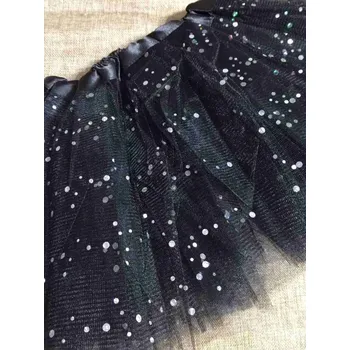 Dívčí sukně Karnevalová sukýnka s flitry černá