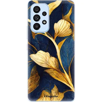 Pouzdro na mobilní telefon Odolné silikonové pouzdro iSaprio - Gold Leaves - Samsung Galaxy A53 5G