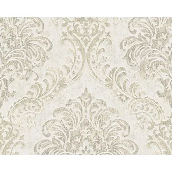 Tapeta Luxusní vliesová tapeta barokní, zámecká - bílá, zlatá 4002391122 (0,53 x 10,05 m) A.S.Création