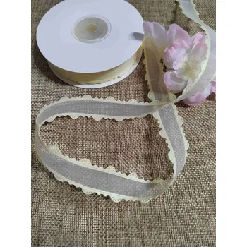 Stuha Jarní monofilová stuha s lemováním šíře 20 mm žlutá světlá