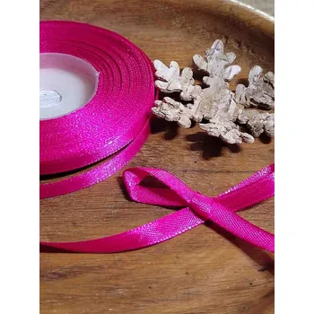 Stuha Atlasová stuha šíře 6 mm barva fialovo růžová