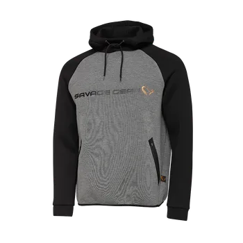 Pánská mikina Savage Gear - Mikina Tec-Foam Hoodie Dark Grey Melange Velikost: XXL