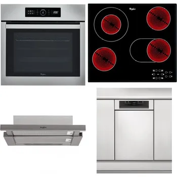Set domácích spotřebičů WHIRLPOOL ABSOLUTE AKZ9 6230 IX + WHIRLPOOL AKT 8190/BA + WHIRLPOOL AKR 5390/1 IX + WHIRLPOOL WSBO 3O34 PF X