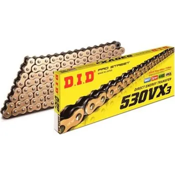 Řetězová sada pro motocykl Moto řetěz DID VX3 Triumph 1200 Trophy 1997 - 1999 X-Kroužek zlatý