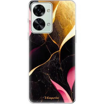Pouzdro na mobilní telefon Odolné silikonové pouzdro iSaprio - Gold Pink Marble - OnePlus Nord 2T 5G