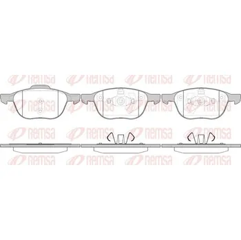 Brzdová destička Sada brzdových destiček, kotoučová brzda REMSA 1082.00