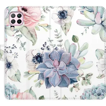 Pouzdro na mobilní telefon Flipové pouzdro iSaprio - Succulents - Huawei P40 Lite