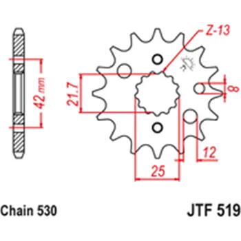 Řetězová sada pro motocykl Přední řetězové kolečko Kawasaki ZXR 750 1989 16 zubů