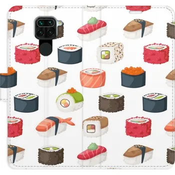 Pouzdro na mobilní telefon Flipové pouzdro iSaprio - Sushi Pattern 02 - Xiaomi Redmi Note 9