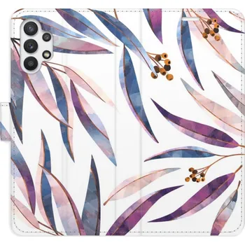 Pouzdro na mobilní telefon Flipové pouzdro iSaprio - Ornamental Leaves - Samsung Galaxy A32 5G
