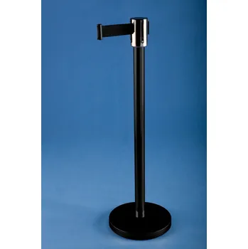 Plotový sloupek Zahrazovací sloupek se samonavíjecím pásem 4,5 m LAK Černý Název: barva pásky : červeno-bílá