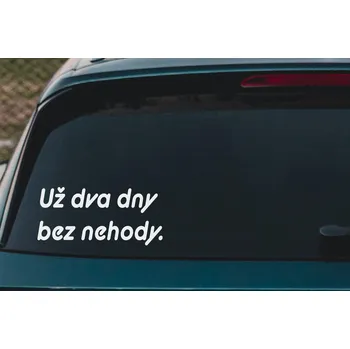 Samolepící dekorace Lepy.cz Samolepka na auto Bez nehody Velikost (šířka x výška): 15x7cm, Barevná varianta: Světle oranžová