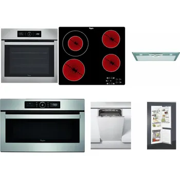 Set domácích spotřebičů WHIRLPOOL ABSOLUTE AKZ9 6230 IX + WHIRLPOOL AKT 8130/NE + WHIRLPOOL AKR 650/1 IX + WHIRLPOOL ABSOLUTE AMW 730 IX + WHIRLPOOL WSIC 3M27 C + WHIRLPOOL ART 65031