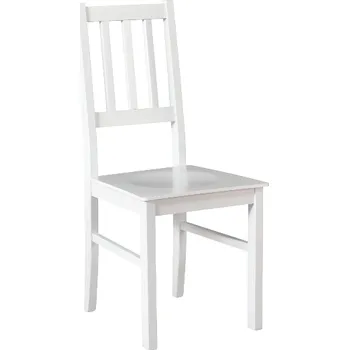 Jídelní židle Židle Alex 4 - Dřevo Moření židle:: Bílá, Moření sedáku:: Bílá