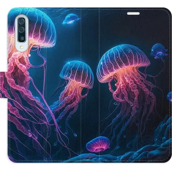 Pouzdro na mobilní telefon Flipové pouzdro iSaprio - Jellyfish - Samsung Galaxy A50
