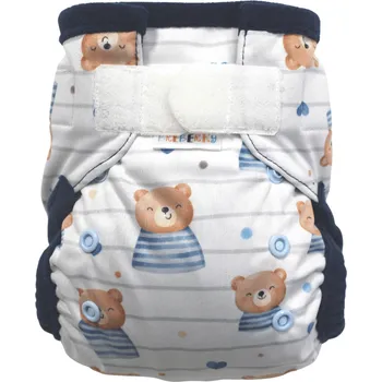 Plenkové kalhoty Breberky Kapsová plenka (S) - Medvěd námořník SZ