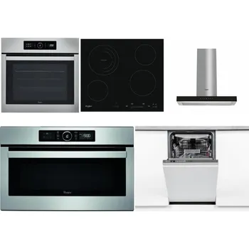 Set domácích spotřebičů WHIRLPOOL ABSOLUTE AKZ9 6230 IX + WHIRLPOOL AKT 8900 BA + WHIRLPOOL WHBS 62F LT K + WHIRLPOOL ABSOLUTE AMW 730 IX + WHIRLPOOL WSIO 3O34 PFE X