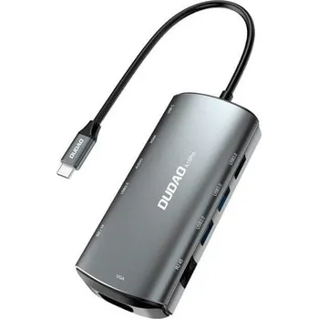 Dudao A15Pro USB HUB šedý